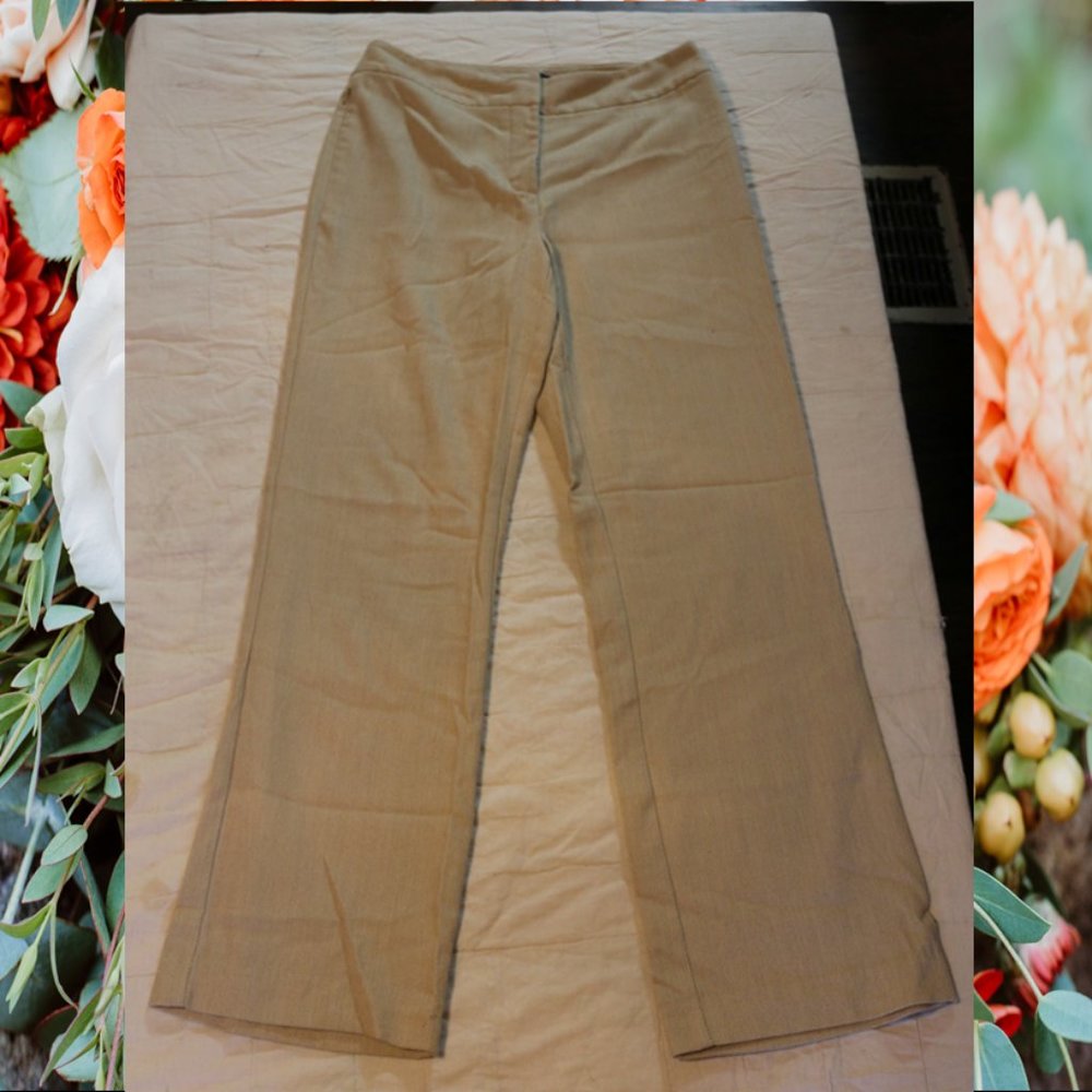 Geoffrey Beene Sport Stretch Size 8 Tan Tweed Dress Pants